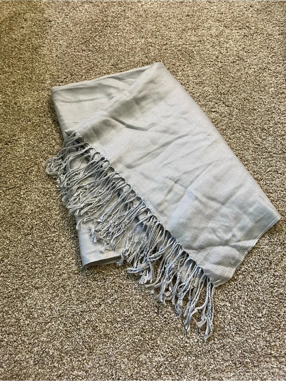Light Gray/ Silver Pashmina Shawl